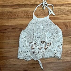 MIGUELINA halter crop top size xs